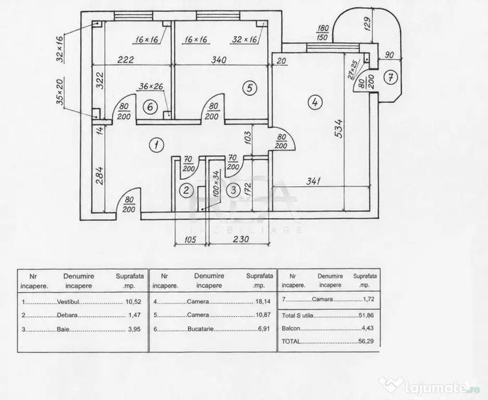 Apartament cu 2 camere semidecomandat, mobilat în Ferentari