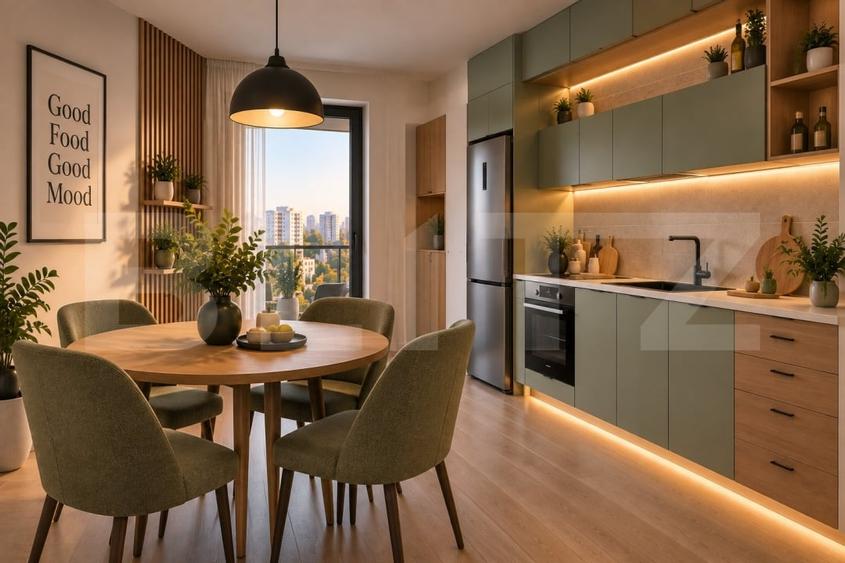 Apartament cu 2 camere semidecomandat în Lunca Cetățuii