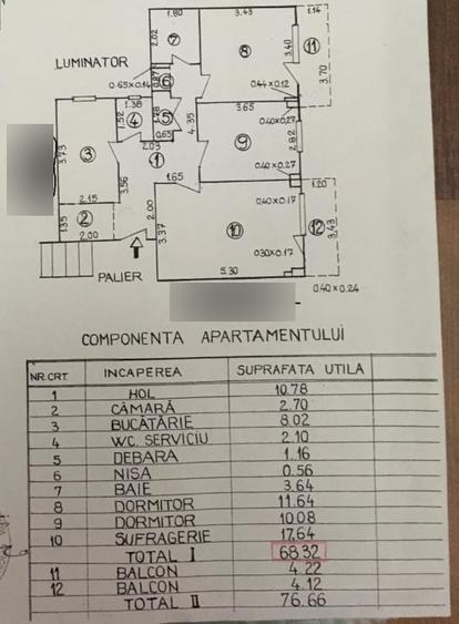 Apartament cu 3 camere decomandat, mobilat în Valea Ialomiței