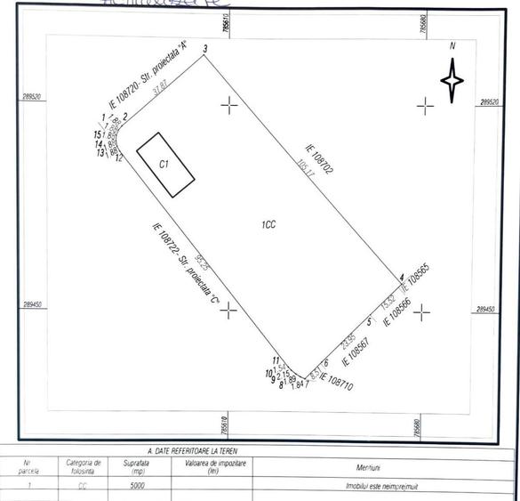 Teren Construcții intravilan de 5000 mp, în Nord-Est