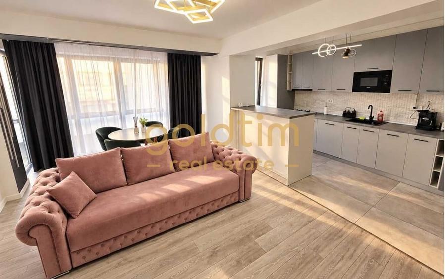 Apartament cu 3 camere semidecomandat, mobilat în Pipera