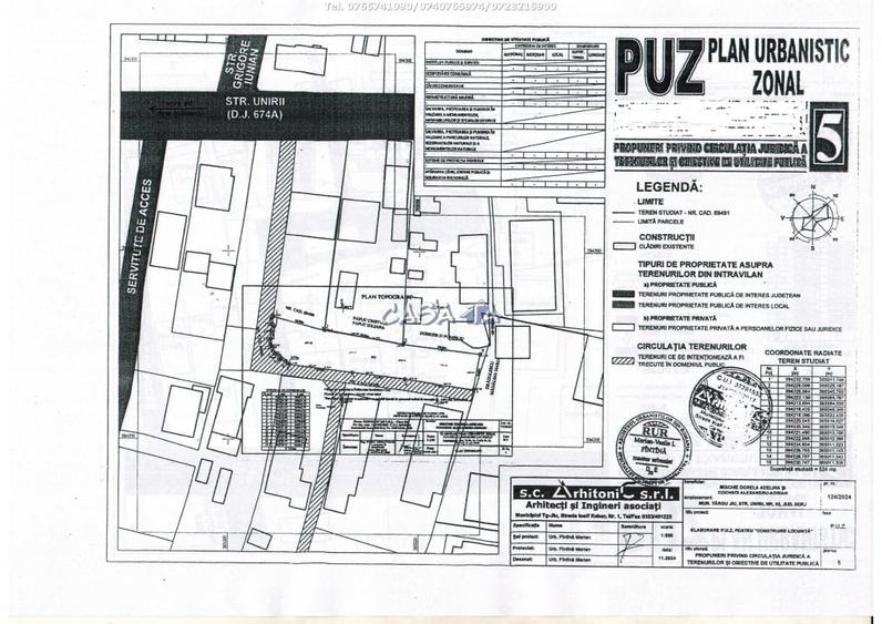 Teren Construcții intravilan de 524 mp, în Unirii