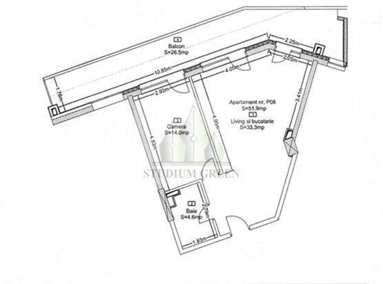 Apartament 2 camere | Direct de la Dezvoltator | Ansamblu Wings - 11