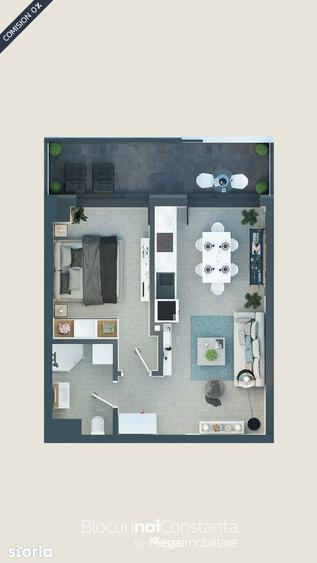 Apartament cu 2 camere în Nord