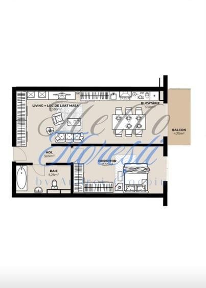 Apartament cu 2 camere semidecomandat în Bulgaria