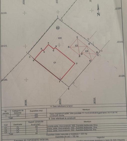 Teren Construcții intravilan de 220 mp, în Giurgiului