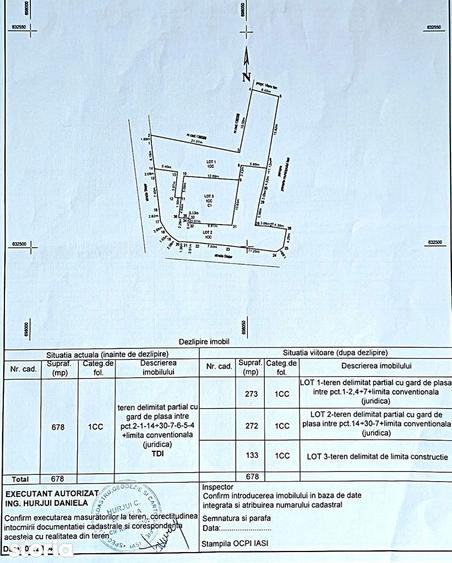 Teren de 678 mp, în Tătărași
