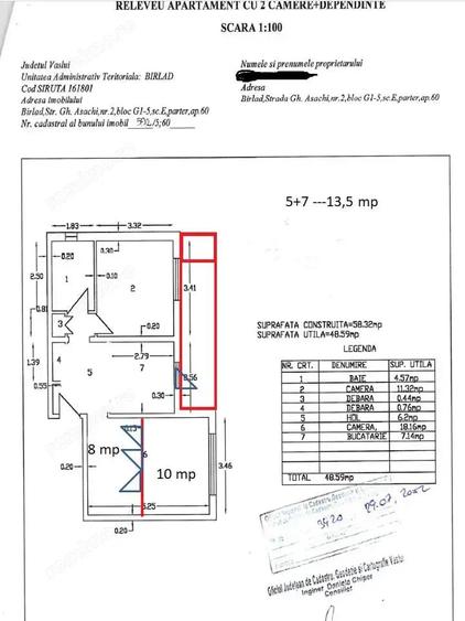 Apartament cu 2 camere decomandat în Bârlad