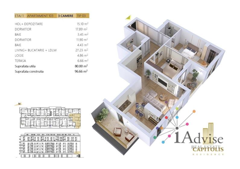 Apartament NOU 3 camere Coresi, Brasov - 6