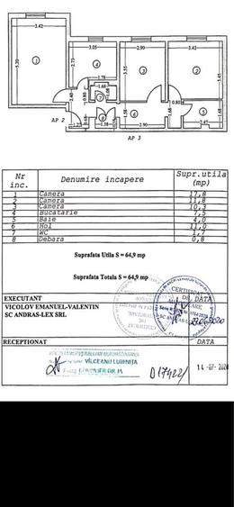 Apartament cu 3 camere decomandat în Exterior Vest