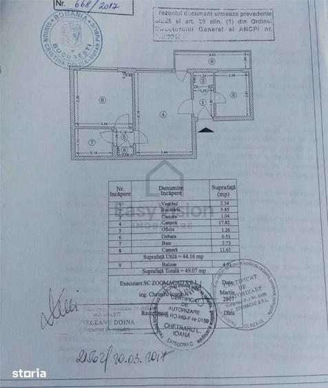 Apartament cu 2 camere semidecomandat în 1 Mai