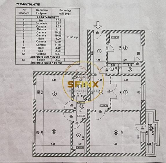 3 camere | Timpuri Noi | 92mp | Centrala | Renovat - 9