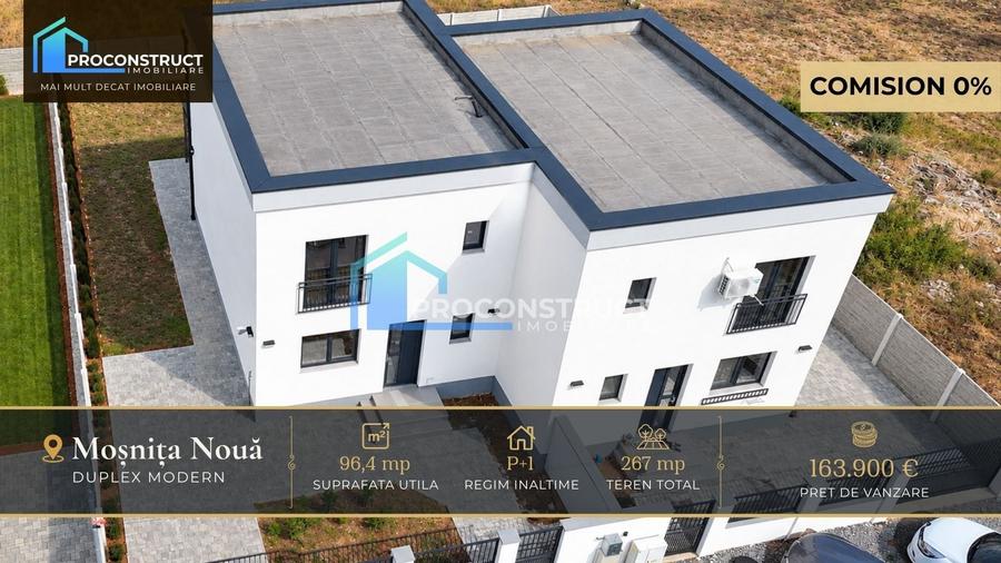 Duplex cu 4 camere cu Canalizare în Moșnița Nouă