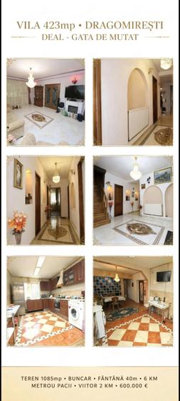 Casă cu 6 camere cu Teren 1082 Mp în Dragomirești-Deal