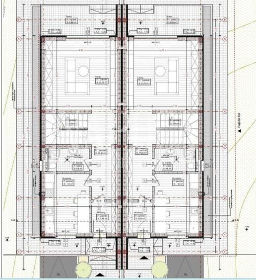 Duplex cu 6 camere cu Canalizare în Florești