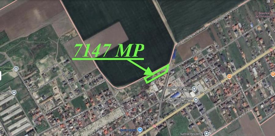 Teren Construcții intravilan de 7147 mp, în Cumpăna