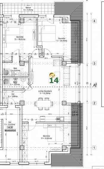 Apartament cu 4 camere în Otopeni