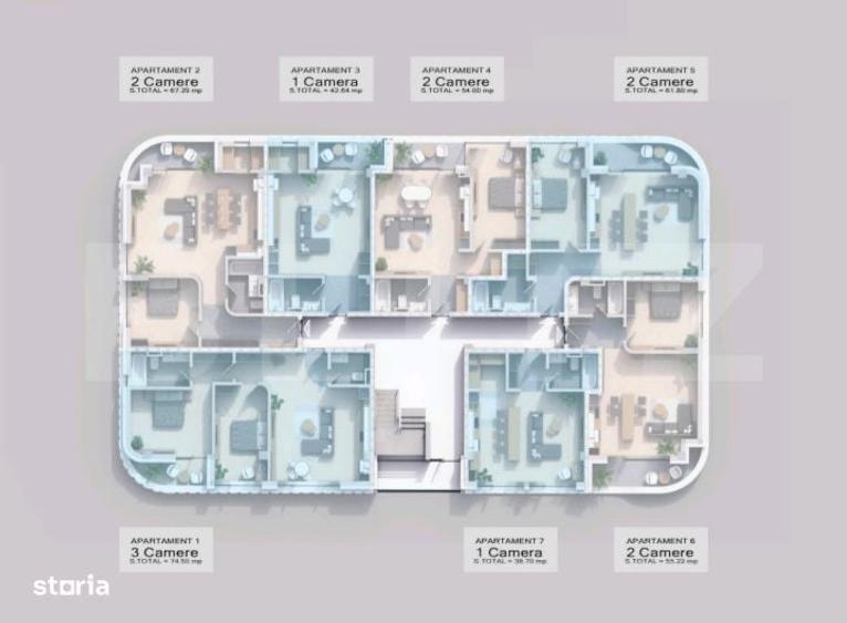 Apartament 1 camera, 38.70 mp, zona Pacurari - Rediu - 2