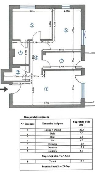 Apartament premium cu 3 camere terasă generoasă și vedere liberă  Escape Syner - 22