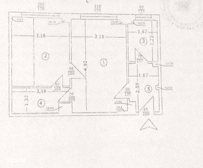 Apartament cu 2 camere în Calea Victoriei