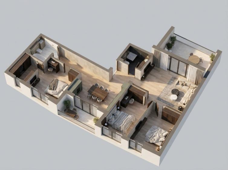 Apartament cu 4 camere semidecomandat în Someșeni