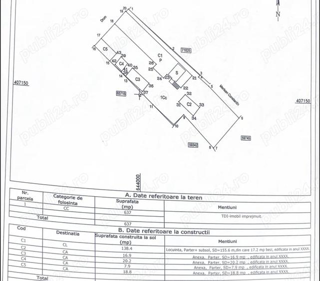 Casă cu 6 camere cu Teren 637 Mp în Central