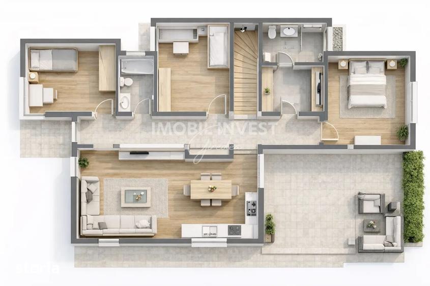 Casa pe Un Singur Nivel | 143 mp Utili | 3 Dormitoare | Terasa 25 mp - 2