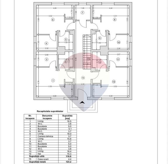 Casă individuală cu 17 camere cu Teren 650 Mp în Aviației