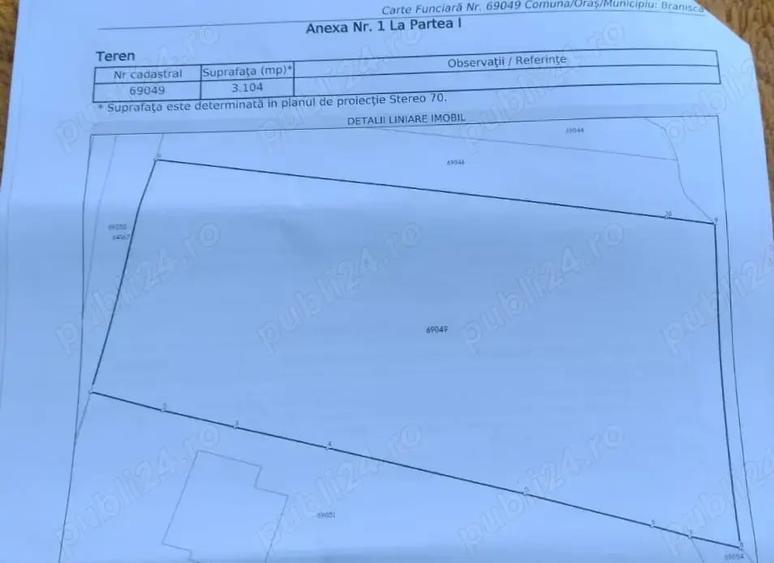 Teren de 3100 mp, în Boz