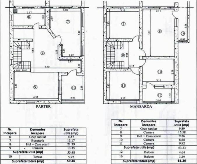 Duplex cu 4 camere cu Canalizare în Valea Adâncă