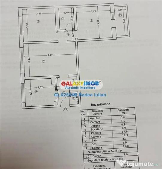 Apartament cu 3 camere semidecomandat în Titan