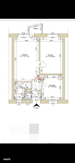 Apartament cu 2 camere în Ultracentral