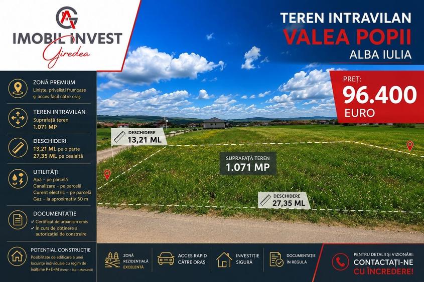 Teren Construcții de 1071 mp, în Cetate