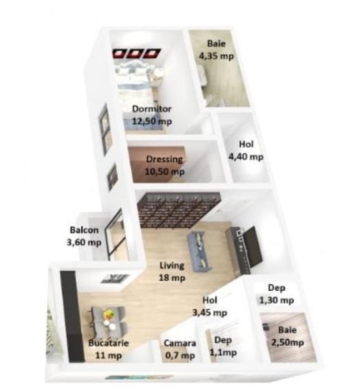 Apartament cu 3 camere semidecomandat în Someșeni