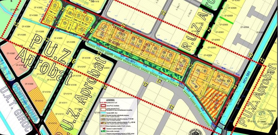 Teren Construcții intravilan de 1362 mp, în Moșnița Nouă