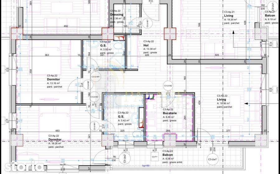 Apartament cu 3 camere decomandat în Frumoasa