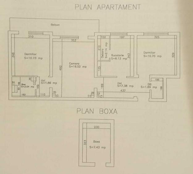 Apartament cu 3 camere semidecomandat în Central