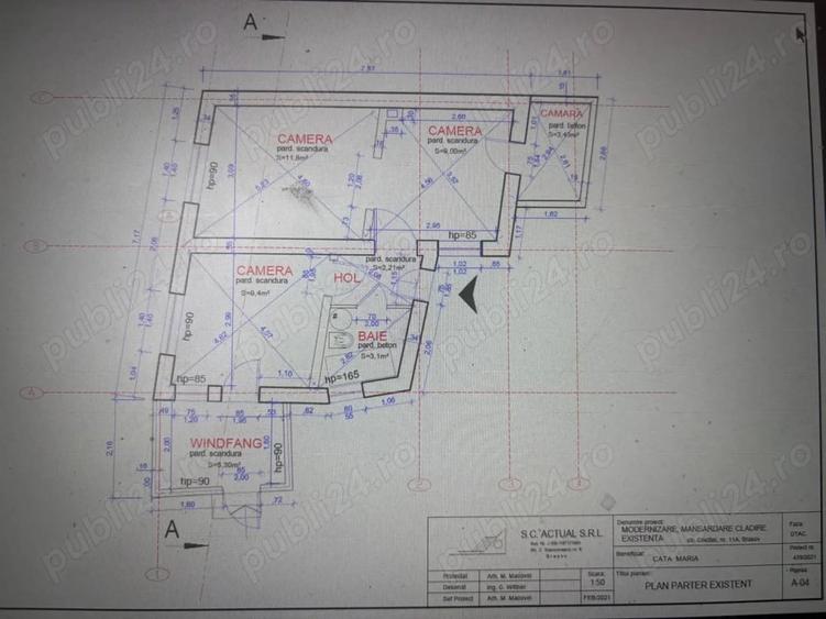 Casă cu 3 camere cu Teren 90 Mp în Schei