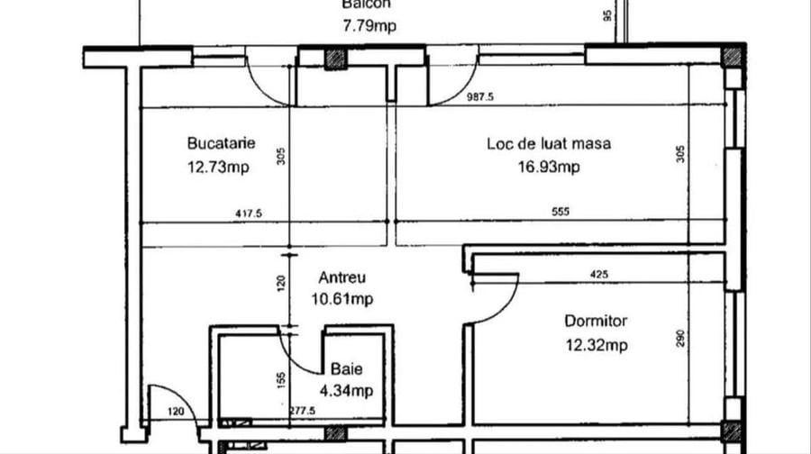 Apartament cu 2 camere semidecomandat în Bună Ziua