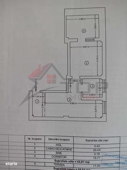 Apartament cu 2 camere în Vorovești