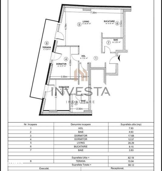 Penthouse cu 2 parcari subterane incluse bloc nou, Centru zona Decebal - 1