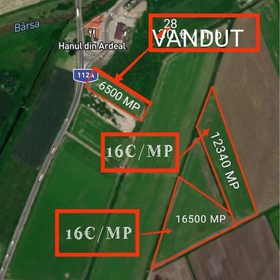 Teren agricol intravilan de 12340 mp, în Nord