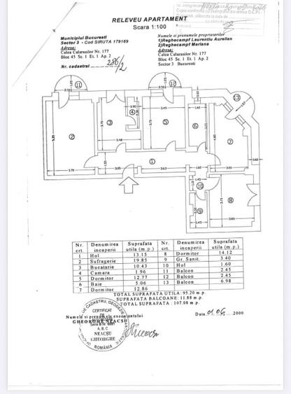 Apartament cu 3 camere decomandat, mobilat în Calea Călărașilor