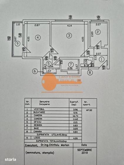 Apartament cu 2 camere în 1 Mai