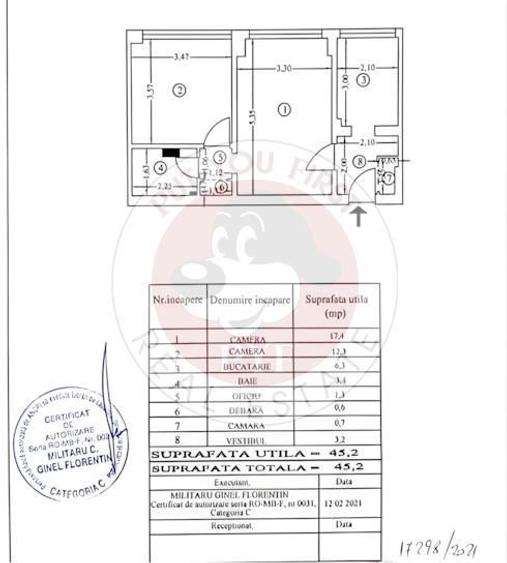 Perla | 2 camere | 45 mp | semidecomandat | U3 | B12613 - 2
