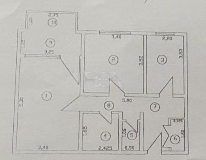 Apartament cu 2 camere decomandat în Titan