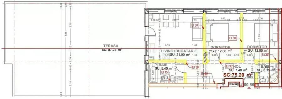Apartament 3 Camere cu terasa 87 mp mutare imediata 15 minute metrou - 7