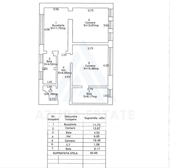 Apartament 2 camere 61 mp utili parter 2 bai 2 pivnite Centrul Istoric - 6