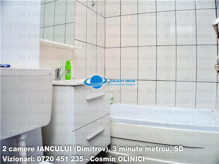Apartament cu 2 camere semidecomandat, mobilat în Iancului