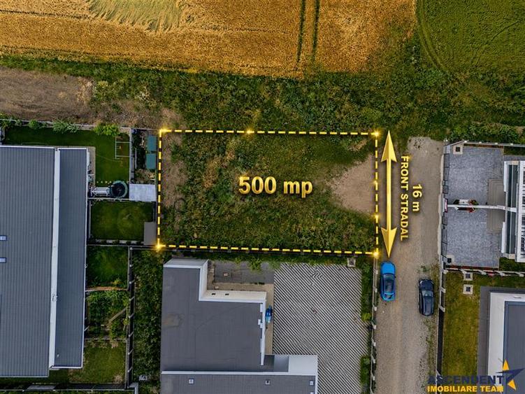 Teren Construcții intravilan de 500 mp, în Tărlungeni
